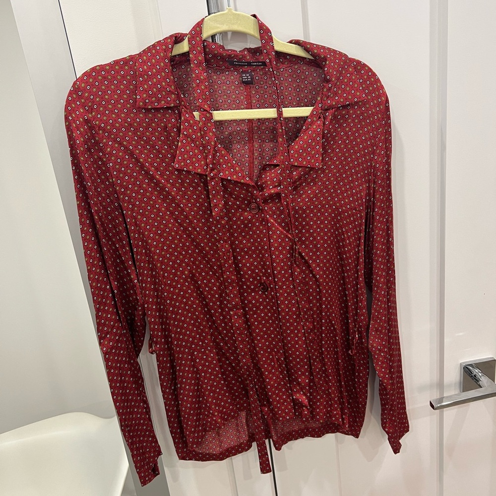 Silk pajama style top